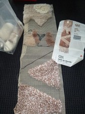 Vtg 1979 Columbia Minerva Latch Hook Wall Hanging Kit DAWN 3656 STARTED 12x44"