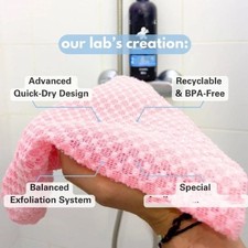 2/4X Blissal Exfoliating Shower Towel Scrub Cloth Skin Bath Towels for Body Face — image 4