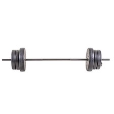 US Weight Duracast 55lb. Barbell Set for Home Gym - One Size, Black