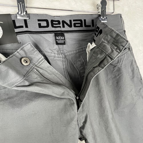 Denali Stretch Pants Men 32x32 Gray Cotton Spandex 5-Pocket Casual Trousers NWT - Picture 3 of 14