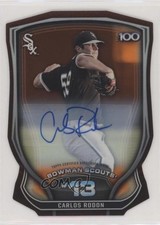 2015 Bowman Scouts' Top 100 Orange Die-Cut 7/25 Carlos Rodon #BTP-13 Auto 1l7