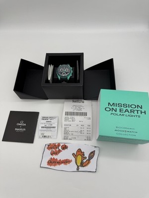 OMEGA X SWATCH SpeedMaster MoonSwatch MISSION ON EARTH - POLAR LIGHTS NEW / TAGS