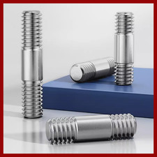 M3 M4 M5 Double End Threaded Rod Bar Bolt Stud Screws A2 304 Stainless Steel
