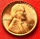 1947-P Lincoln Wheat Cent Penny GEM RED BU From an Original Bank Roll