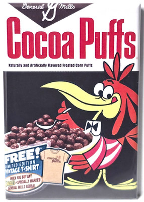 Cocoa Puffs Vintage Cereal Box 2''x3'' Fridge Locker MAGNET Retro 80s FREE SHIP