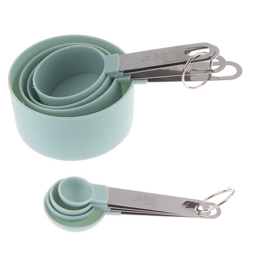 8PCs Measuring Cups Spoons Kitchen Baking Cooking Bakeware Kitchen Tools Set√ H√ - Picture 2 of 12