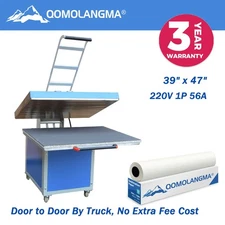 220V 39 x 47 Textile Thermo Manual Large Format Heat Press Machine Local pickup