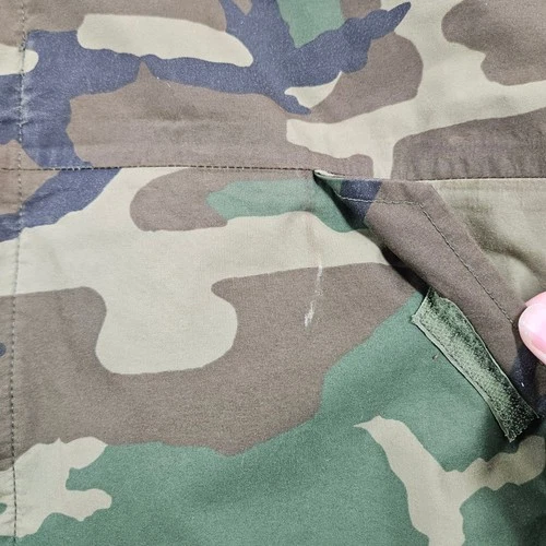 US Military Extended Cold Weather Parka Mens XL Hooded Camo Woodland Jacket image 5
