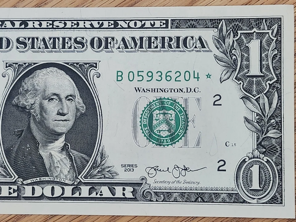 2013 B RARE DUPLICATE FORT WORTH $1 STAR NOTE UNC/GEM B05936204* 1 OF 2 Cons SER - Image 4 of 4