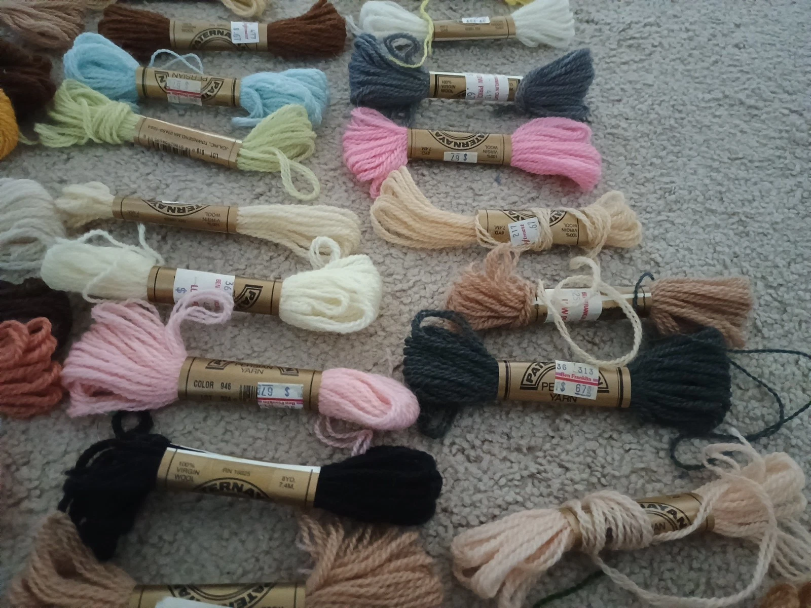 Paternsyan Persian Yarn Large  39 Lot New Mixed Colors 8yd image 6
