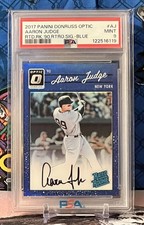 Aaron Judge RC 2017 Donruss Optic Rated Rookies Auto '90 Blue /5 SSP PSA 9 POP 1