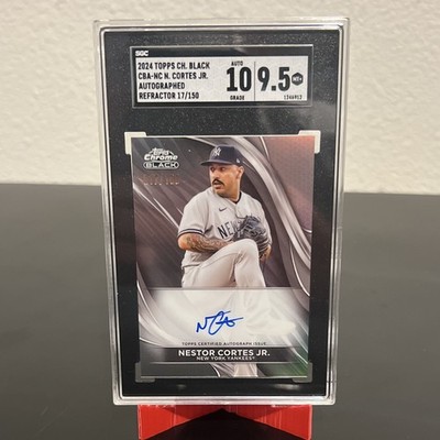 Topps Chrome Black 2024 Nestor Cortes Jr Yankees Auto Refractor #CBA-NC /150 SGC