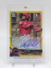 2018 BOWMAN CHROME 1st JOSE SIRI RC AUTO YELLOW SHIMMER REFRACTOR #d/10 SSP