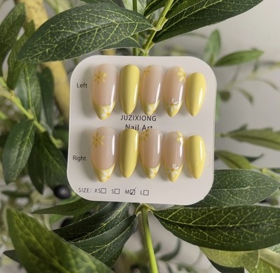 Handmade Luxury Almond Press-On Nail Collection (10pcs)