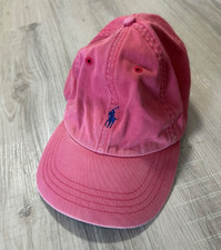 Polo by Ralph Lauren Red Adjustable Leather Strap Baseball Cap Hat