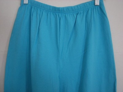 Fresh Produce Jersey Capri Pants Size M Pull On Aqua Blue USA fpro56 NWOTs!