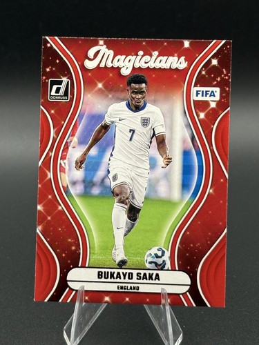 Bukayo Saka [Red] #1 2024 Panini Donruss Magicians card