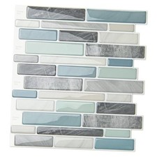 10-Sheet Peel and Stick Backsplash Tile for Kitchen, Back Splash Stick On Blue