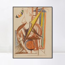 Framed Canvas Giclee Print Untitled 10 by Jackson Pollock Home Office Decor