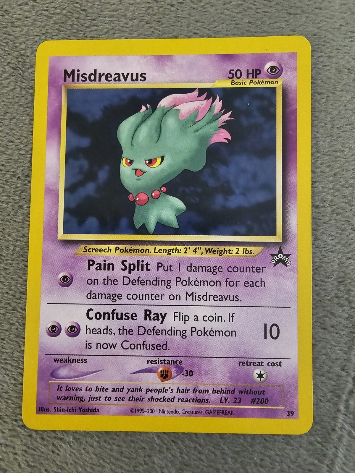 Pokemon Cards - Misdreavus - Black Star Promo 39 - WotC TCG 2001 - NM/M