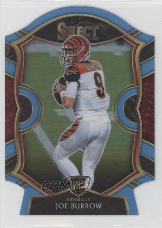 2020 Panini Select Concourse Light Blue Prizm Die-Cut Joe Burrow Rookie RC z3i