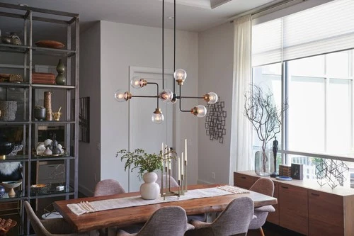 Hinkley Poppy 45" Wide Black 8-Light Sputnik Pendant Light - Picture 6 of 7