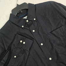 Croft & Barrow Mens Casual Shirt Large Button-Down Long Sleeve Black