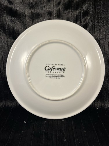 Culinary Arts Cafeware 10 1/4" White Porcelain Dinner Plates Set of 3 Heavy - Picture 5 of 13
