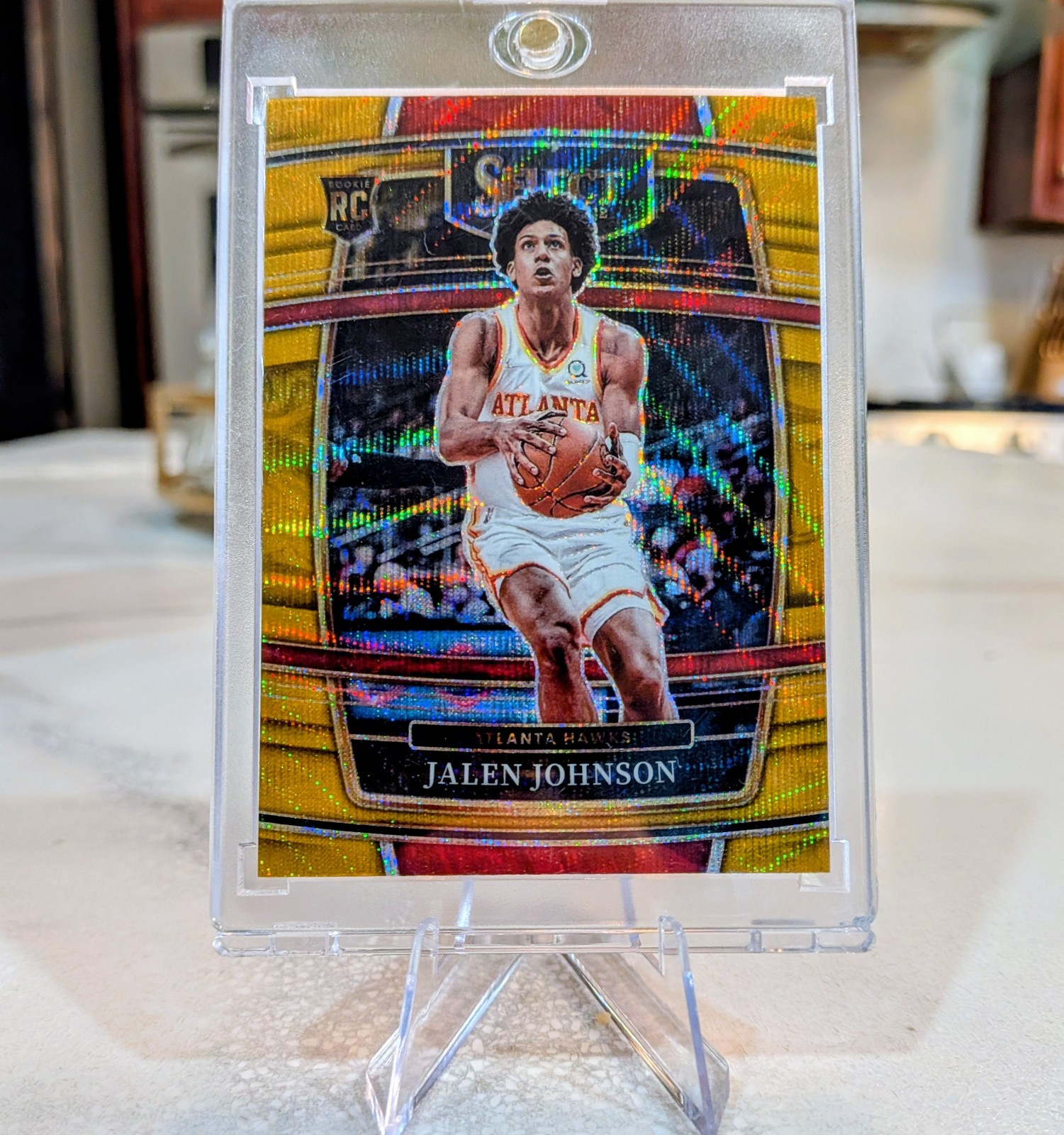 2021 PANINI SELECT GOLD WAVE PRIZM #17 JALEN JOHNSON ROOKIE RC SSP