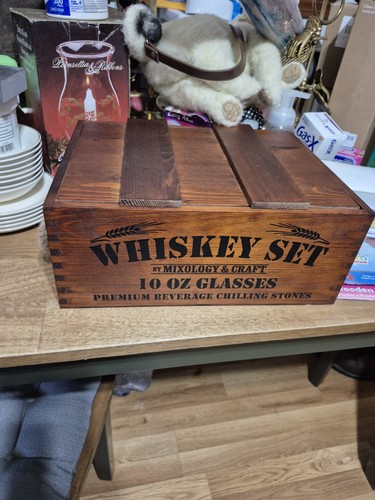 Mixology & Craft 15 Pieces Rustic Whiskey Set W/ Twisted Glasses - Picture 2 of 4