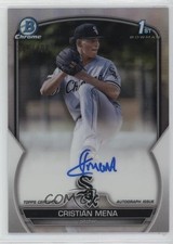 2023 Bowman Chrome Prospect Refractor 345/499 Cristian Mena #CPA-CM Auto 2s2