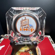 Vintage IHOP International House Of Pancakes Glass Ashtray - ihoponcox