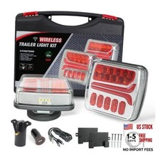 Wireless Trailer Lights Kit, Magnetic Tail Light for Trailer, USB-C Red