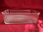 Vintage Clear Federal Glass Refrigerator Dish NO Lid - Ribbed
