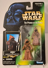 Vintage 1996 Star Wars Power of the Force Jawas 2 Pack Kenner Green Card Sealed