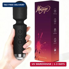 Upgraded Handheld Rose Black Mini Massager Tool Device, Premium Silicone Relaxat