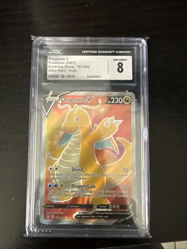 CGC 9 MINT Dragonite V Evolving Skies Full Art Holo Pokemon 191/203