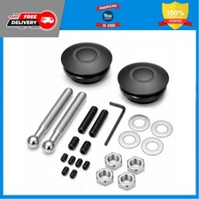 QWORK 2 Pack Quick Release Hood Pins 2.44in Push Button Latch Kit Universal