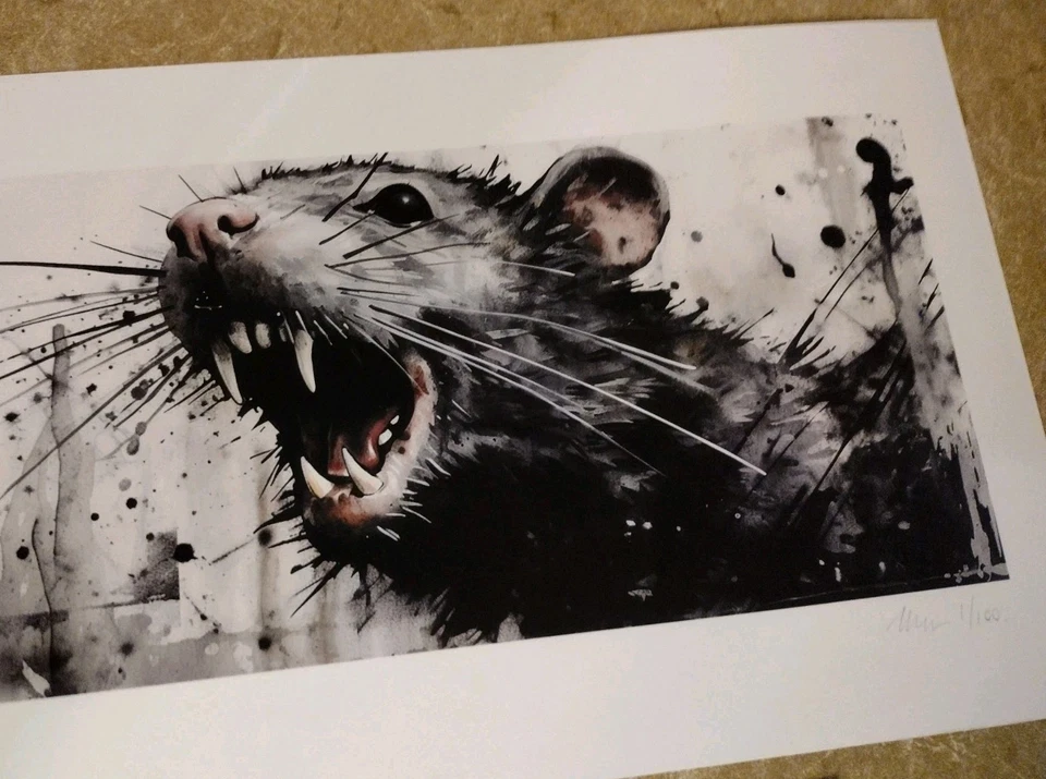 Chris Boyle + Death NYC edición limitada firmado Angry Banksy Rats arte callejero impresiones giclee Foto 4 de 4