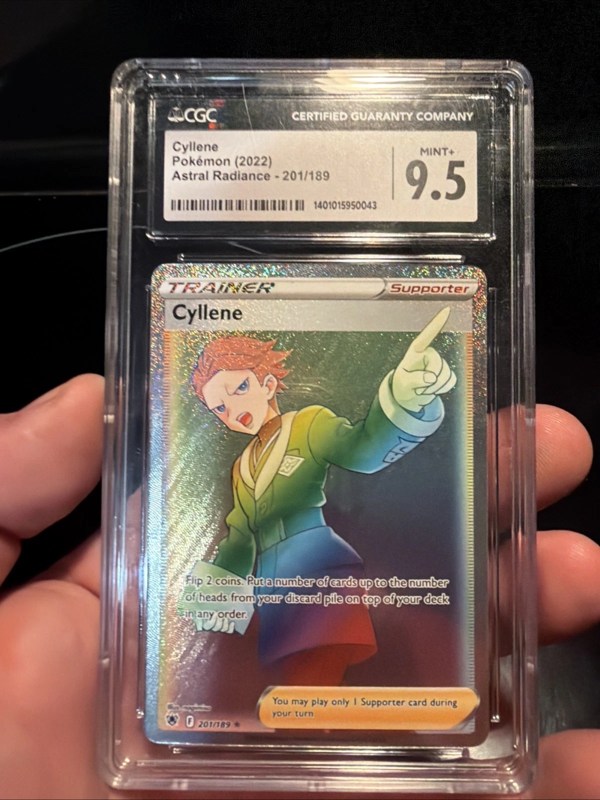 Cyllene (Secret) 201/189 Swsh10: Astral Radiance Holo,graded Cgc 9.5