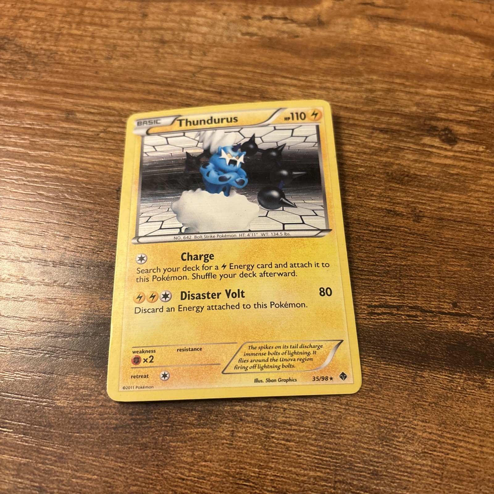 Thundurus Pokemon Emerging Powers 35/98 Holo Rare