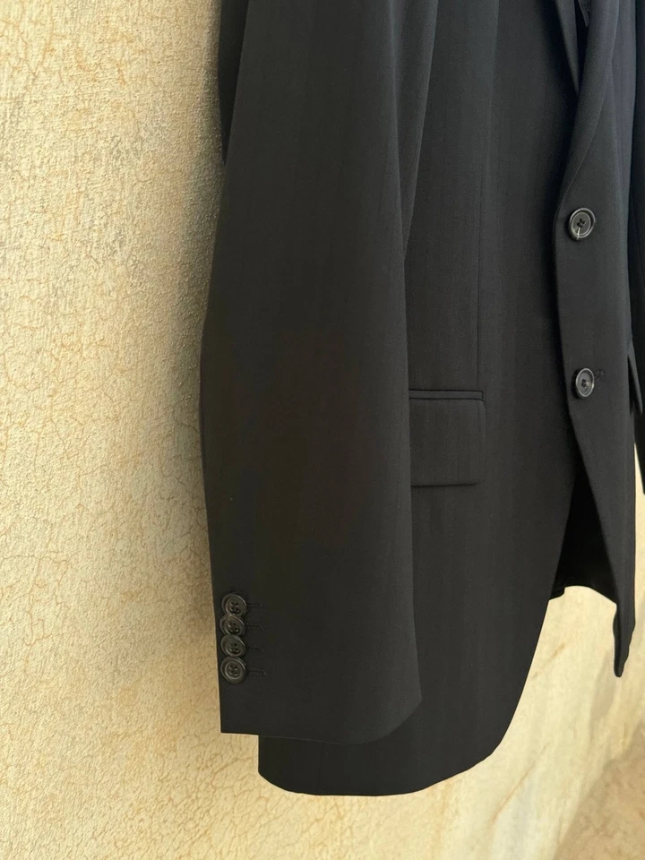 HUGO BOSS Black knit Virgin Wool Blend Comfort Wear men Blazer Jacket Size US 36 - Image 4 of 4