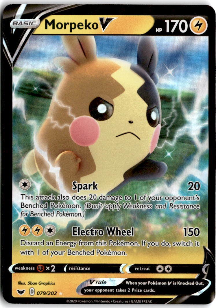 Morpeko V Ultra Rare SWSH01: Sword & Shield Base Set 079/202 NM | eBay