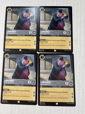 Lawrence - Jealous Manservant x4 - Disney Lorcana/Rise the Floodborn 186/204