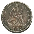 1887 Seated Liberty Dime VF Nice Detail Better Eye Appeal Coin #1096