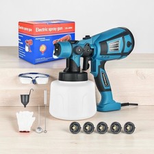 Paint Spray Gun 800w HVLP Electric Paint Sprayer Guns 1400ml 4 Nozzles DIY Tools