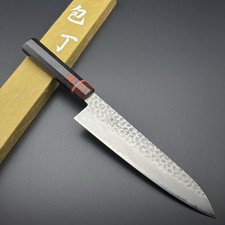 Coltello Gyuto Ichizo 市蔵 210 mm giapponese damascato martellato VG10 manico ottagonale nuovo