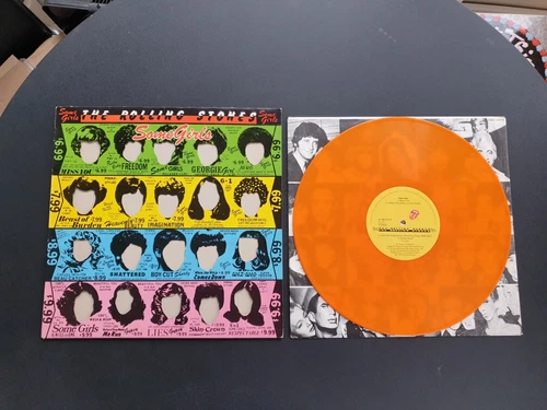 THE ROLLING STONES - SOME GIRLS 1978 DUTCH PRESS 12" ORANGE VINYL RECORD LP EX