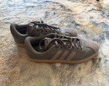 adidas Mens Gray Low Top Athletic Sneakers Wa...