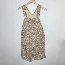 Cimarron Butterfly Native American Print Overalls Shortalls Women’s Small Cotton